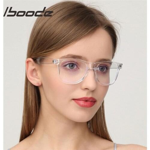 Iboode Anti Blue Light Glasses Frame Women Myopia Optical Eyeglasses Eyewear Frames Student Nerd Black Clear Spectacle Frame