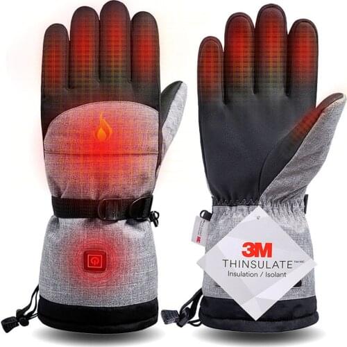 2021 New Electric Heating Snowmobile Snowboard Ski Gloves Snow Mittens Windproof Waterproof Men Women Snowboarding Skiing Gloves