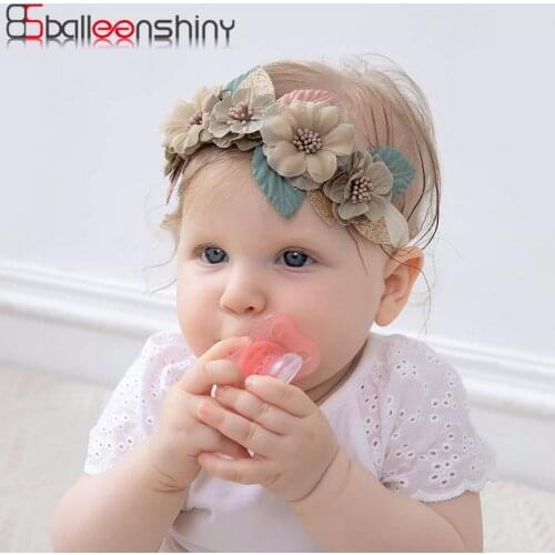 Balleenshiny Baby Headband Chic Lace Mix 5 Flower Princess Girls Headband Hair Bow Headband Baby Girl Children Hair Accessories