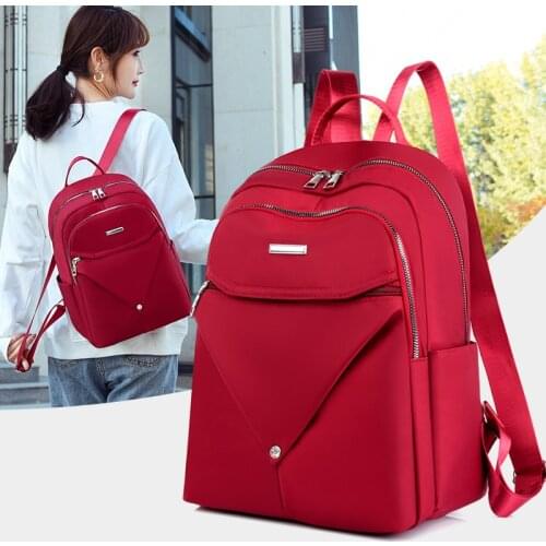 Simple Oxford Backpack Women Waterproof Large Capacity Bagpack Female Anti-theft Travel Rucksack 2021 Fashion Bookbag School Bag