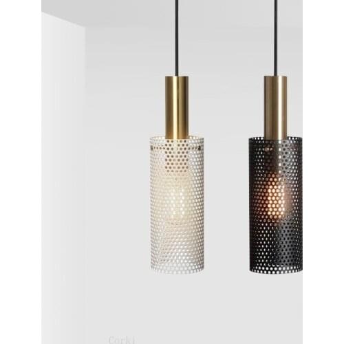 Nordic Simple Pendant Lights Fixtures Modern Living Room Bedside Metal cutout Pendant lamp Decor Indoor Led Kitchen Hanging lamp