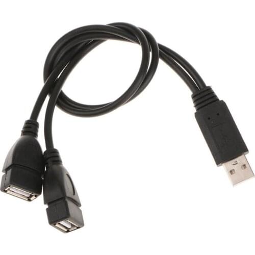 USB 2.0 A Male To 2 Dual USB Female Jack Y Splitter Charge Data Sync Hub USB Cable Extension Cord USB Splitter Enhancer Adapter