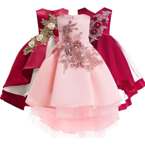 Christmas Clothes Baby Girls Embroidery satin Elegant Princess Dress for Wedding party Kids Dresses for Toddler christmas dress