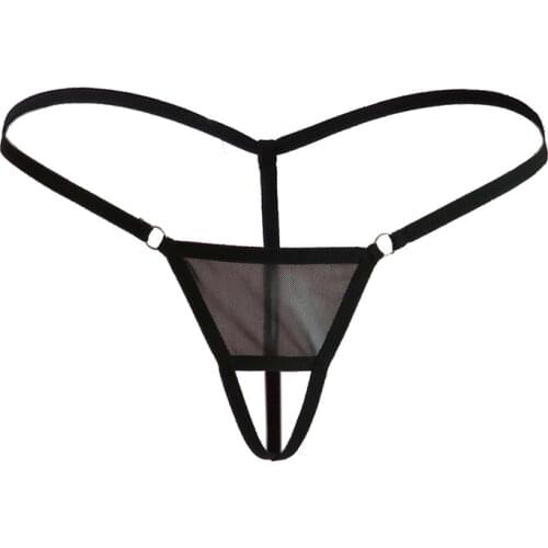 Sexy lingerie femme underwear women panties ropa interior femenina tanga thong Netting transparent Open file Hollowing out girl