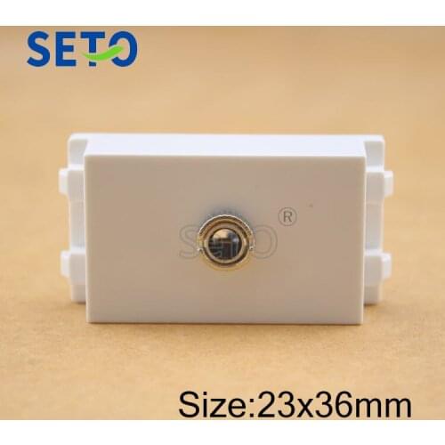 SeTo 128 Type 3.5mm Earphone Microphone Module Headphone Audio Keystone For Wall Plate Socket