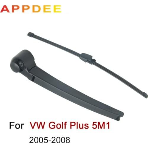 APPDEE Wiper 13" Rear Wiper Blade & Arm Set Kit For VW Golf Plus 5M1 2005 2006-2008 Windshield Windscreen Rear Window 2007 2006