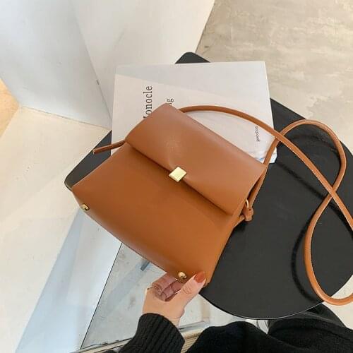 Small Pu Leather Black Brown Crossbody Bags For Women 2020 New Fashion Lady Shoulder Handbag Female Design Travel Small Purse