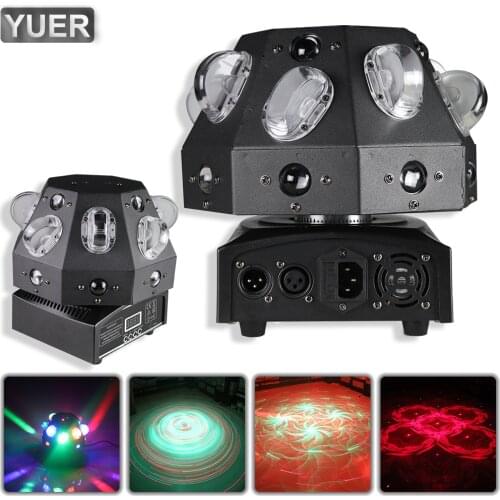 60W LED RGBW 4IN1 Laser Strobe Stage Spin Effect Light DMX512 Laser Projector DJ Disco Bar Club Dance Floor Prom Party Ballroom