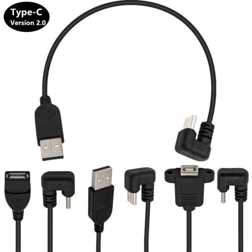 180 Degree U Shaped USB-C to USB 2.0 Adapter cable for New MacBook (Pro), Dell XPS 13/15, Galaxy S20,Samsung, Huawei, LG V30