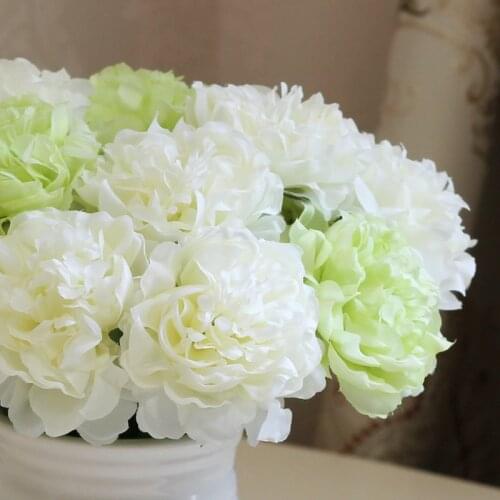 Spring decoration 1 piece Single Artificial Peony Flower Fabric silk Flowers for Wedding Christmas Party Home Decoration
