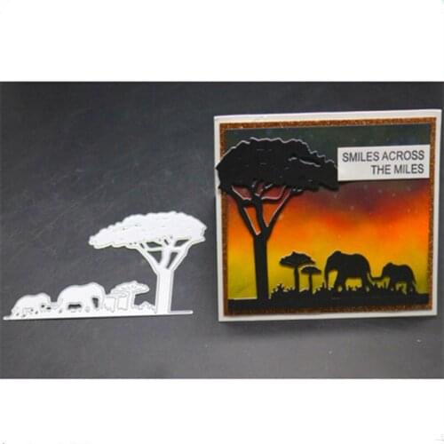 YINISE SCRAPBOOK Metal Cutting Dies For Scrapbooking Stencils ELEPHANTS TREE DIYAlbum Cards Making Embossing Die CUT Cuts CUTTER