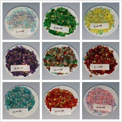 10g Round Cup Sequin 4mm 5mm 6mm 8mm 10mm handcraft Sequins Paillette Sequins Sewing Clothes DIY Accessoriess sequin fabric