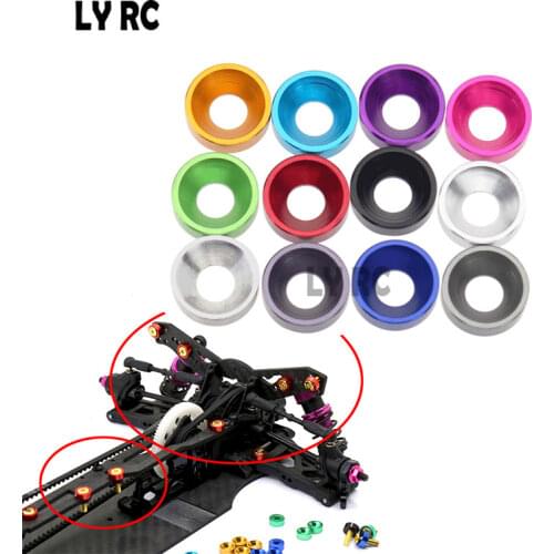 10pcs M2 M3 M4 M5 M6 Aluminum Colourful Anodized Countersunk Head Bolt Washers Gasket Red/Grey/Gold/deep Blue/Black/pink/purple