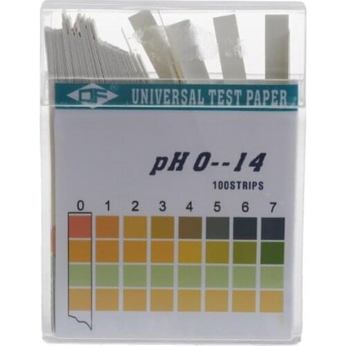 100 Strips 0-14 PH Alkaline Acid Indicator Paper Water Saliva Litmus Testing Kit