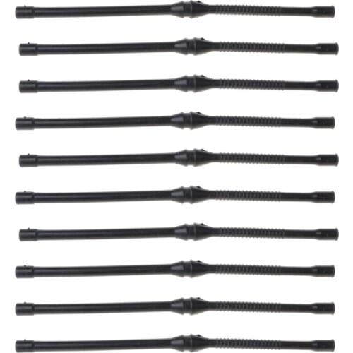 10X Black Fuel Hose Pipe For Chinese Chainsaw 4500 5200 5800 45cc 52cc 58cc MT-9999 Plastic Fuel Hoses Pipes 10pcs/set Tool L69A