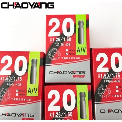 2 Pack CHAOYANG 20Inch Bike Tubes 20x1.25/1.5 Or 20x1.5/1.75 Inner Tires Butyl Rubber MTB Road Bicycle Inner Tyre Replacements