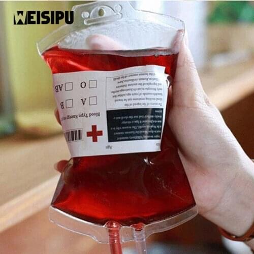 4pcs/lot 400ml Reusable Blood Energy Drink Bag Halloween Pouch Props Vampire Cosplay Party DIY Decoration Hot Sale
