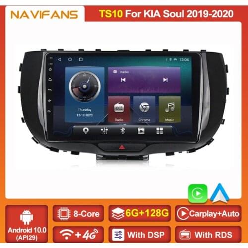 AUTO Carplay 8Cores Android 11 RDS For Kia Soul SK3 2019 - 2020 Car Radio Multimedia Video Player Navigation GPS 2 din Dvd BT5.0