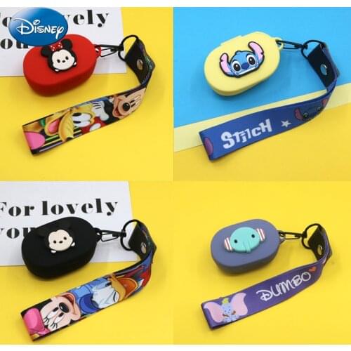 Disney Earphone Case For Xiaomi Redmi Airdots Airdots 3 Silicone Wireless Bluetooth Earphone Case Shell Charger Box With Lanyard
