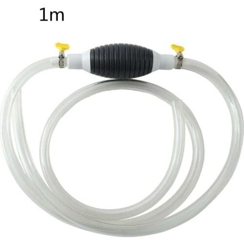 Hand Fuel Pump Liquid Transfer Siphon Pump Gasoline Siphon Hose Car Truck Manual Siphon Suction LX0E