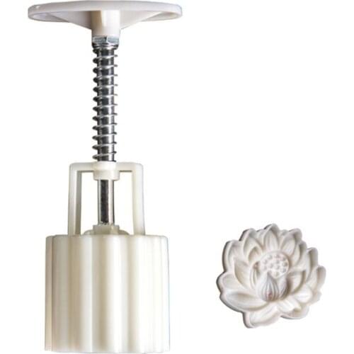Moon Cake Mold Lotus Stamp DIY Hand Pressure Biscuits Pastry Mould Mid-autumn E15B