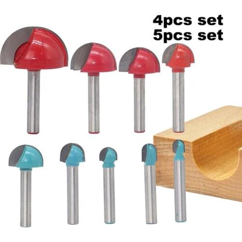 1 Set 6mm Shank Woodworking Tool Good Hardness Anti-kickback Carbide Round Groove Router Bit for Carpenter Accessories