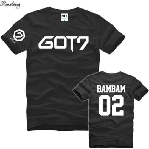 GOT7 BAMBAM 02 T Shirt Men New Summer Short Sleeve Cotton O-neck Got7 T Shirts Music Funs BAMBAM Tops Fashion Male Tee Shirt