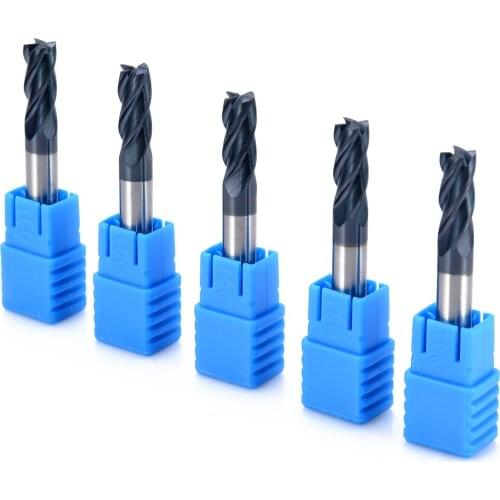 5Pcs 4 Flute End Mill Cutters 6mm Shank Tungsten Carbide End Mill CNC Milling Cutter For Machine Tools