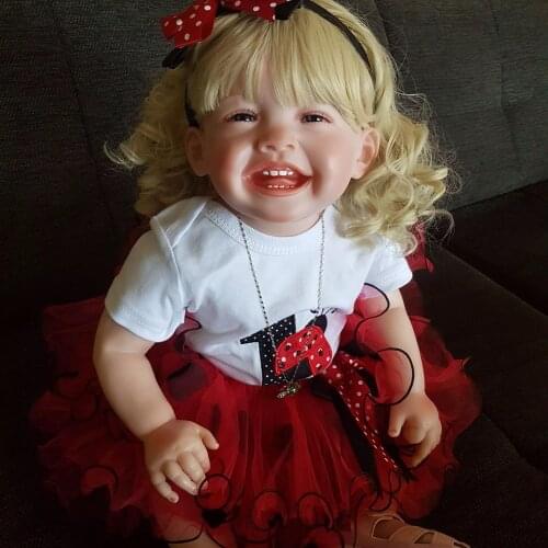 NPK 68CM Reborn Toddler Girl Big Baby Doll Handemade Popular Our Happy Baby Doll High Quality Gift
