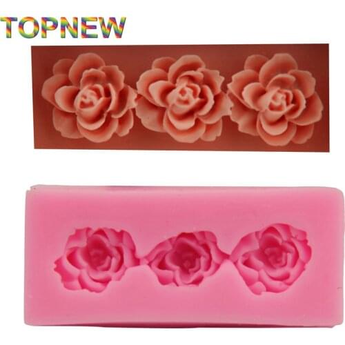 Cute Mini loving heart 3pcs Rose cake decorating Tools moulds chocolate molds DIY Clay molds kitchen accessories C1736