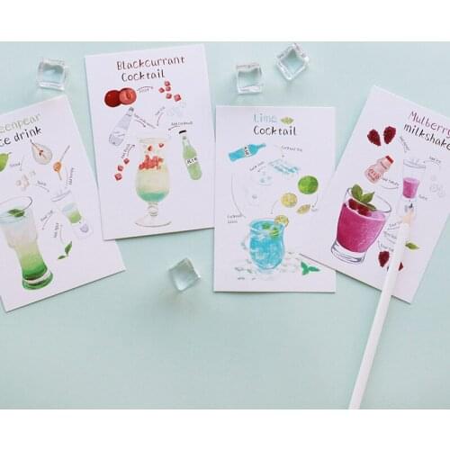 30pcs make a cup of cocktail for you card multi-use as Scrapbooking party invitation DIY gift card message card postcard
