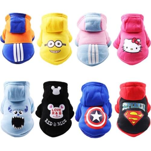 Fashion Dog Hoodie Winter Warm Puppy Outfit Clothes Coat Jacket Cotton French Bulldog Clothing For Dogs Pets Clothing Hoodies