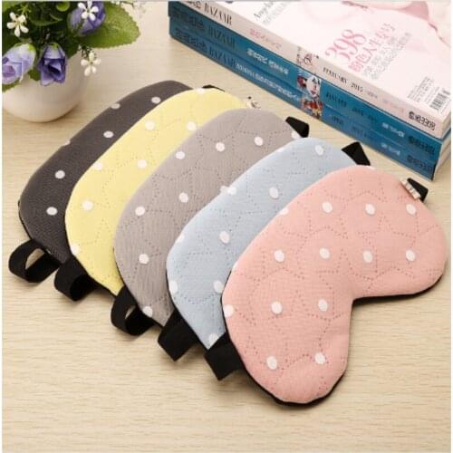 Soft Travel Sleep Ice Rest Aid Eye Mask Cover Eye Patch Sleeping Mask Case Cute Five Star&Dot Pattern EyePatch 50pcs