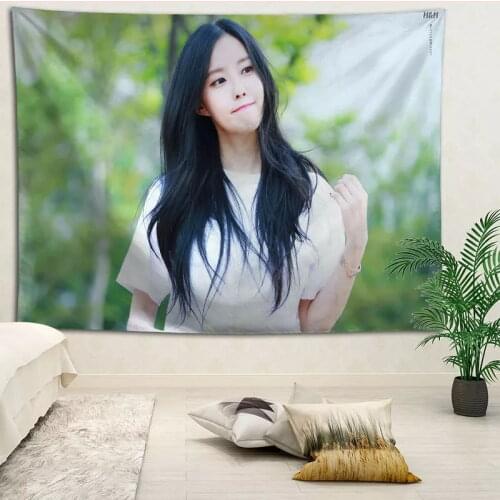 T-ara HyoMin wall decor tapestry layout room painting background wall decoration bedcloth tapestries custom logo