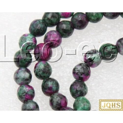 Natural 6mm round green jade Stone Loose Beads for Jewelry Making Strand 15" DIY v1659