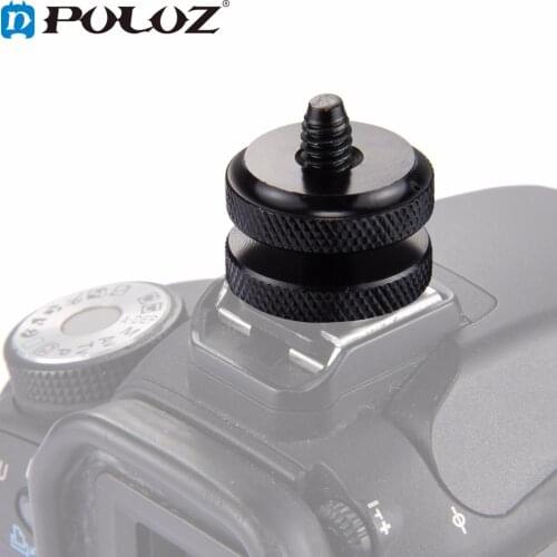 PULUZ Reinforced Hot Shoe 1/4 inch Screw Adapter &Double Nut for DJI OSMO Action Camera/GoPro Hero 5 Black edition/GoPro HERO5/4