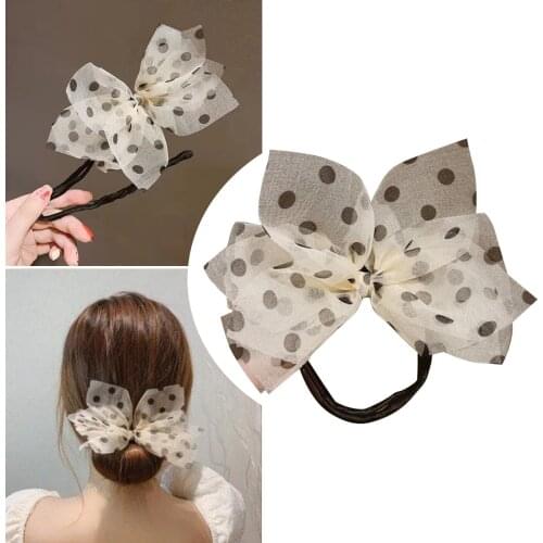 Yarn Hair Stick Band Women Girl Elegant Donut Bun Maker DIY Hair Scrunchy