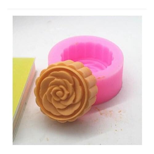 Handmade Flower Soap Mold Design Flower Silicone Soap Mold Plant Molds Fondant Cake Decorating Tools Silica Gel Moulds PRZY