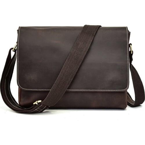 New Arrival Men Shoulder Bag Mens Genuine Leather Messenger Bag Boy A4 Size Handbags Tote Natural Real Cowhide Male Briefcase