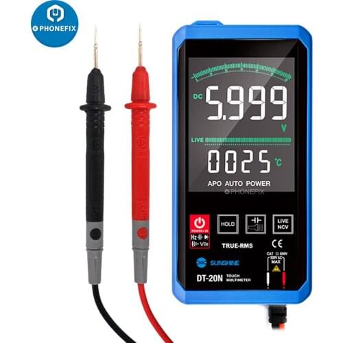 SUNSHINE Smart Touch Digital Multimeter Fully Automatic High Precision 10A AC DC Voltage Current Resistance Measuremen DT-20N