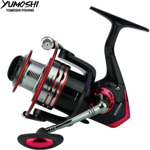 Yumoshi new reel 10+1BB 5.1:1 Quality Spinning Fishing Reel Metal Spool Spinning Reel Metal CNC rocker Front Drag 1000-7000 MH