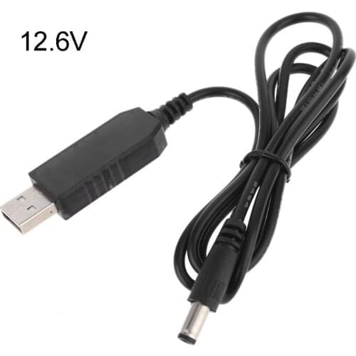 YYDS USB 5V to 4.2V 8.4V 12.6V DC 5.5x2.1mm Charge Line Converter Power Charging Cable for 18650 Lithium Battery Pack