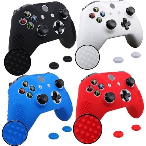 Protective Cover Shell For Xbox Joystick Studded Anti-Slip Silicone Cover Skin Set For Xbox One S/Xbox One X Controller