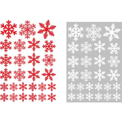 1 Set White Snowflake Sticker Decoration Glass Window Kids Room Christmas Wall Stickers Home Decals Decorations New Year Kind