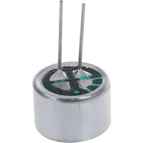 10 PCS 2 Pin With Pins Capacitive Electret Microphone MIC Electret Condenser Pick-Up Sensitivity 52D 9.7mm x 7mm