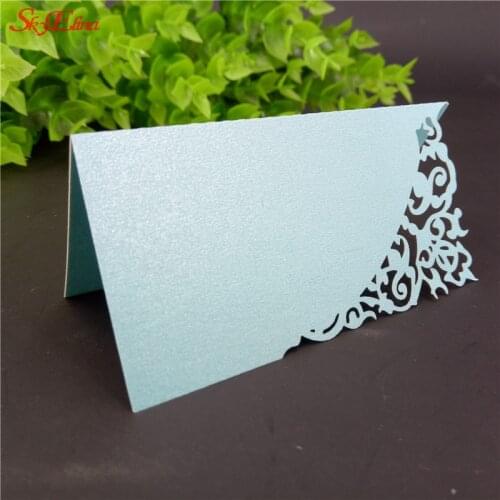 10pcs laser cut card wine grest place cards favor decor chic peralescent name plce cards wedding party table decoration 5z