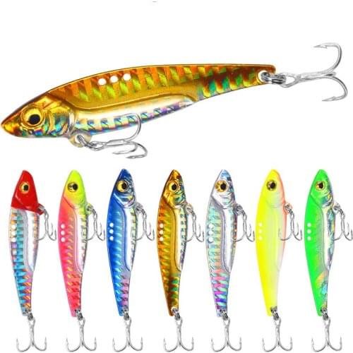 3D Eyes VIB Metal Fishing Lure Professional Crankbait Artificial Hard Bait Bass Lure Plastic Fish Fishing Tackle LD224