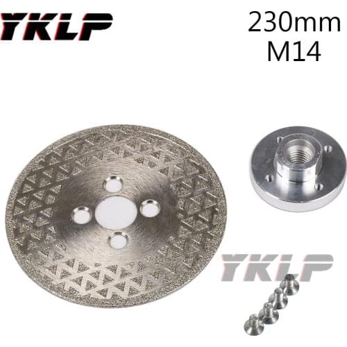 9" Double Side Diamond Cutting Disc Grinding Wheel Saw Blade M14 Flange 230mm