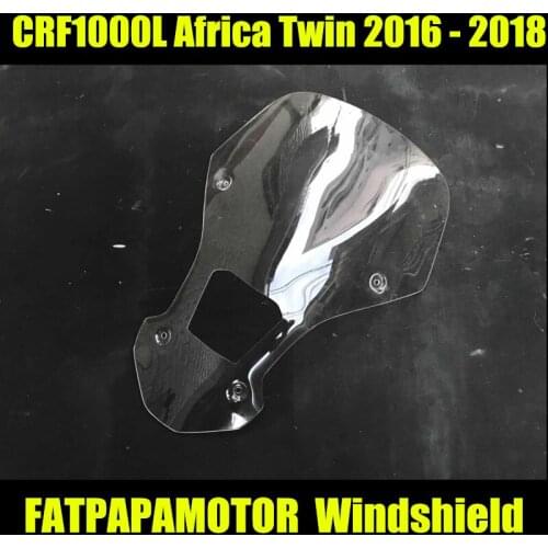 CRF1000 L Motorcycle Accessories Windshield Black and Transparent FOR Honda CRF1000L Africa Twin 2017-2018