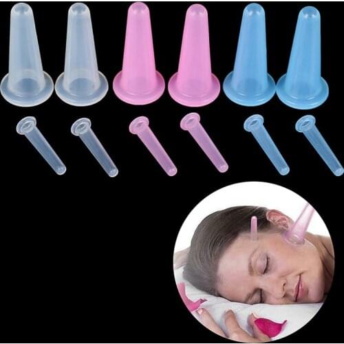 5 Pcs Vacuum Cupping Cans For Massage Ventosa Celulitis Suction Cup Chinese Suction Cups Face Neck Massage Cans Anti Cellulite